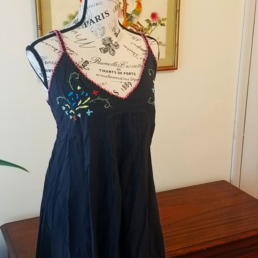Peasant style Embroidered cotton dress